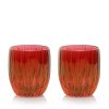 Tumblers | Luisa Beccaria Red Set Of Two Small Tumbler Glass