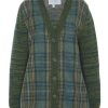 Tops & Blouses | Luisa Beccaria Plaid-Panelled Heather Cardigan