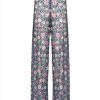 Trousers & Shorts | Luisa Beccaria Floral Printed Georgette High-Rise Flared Pants