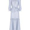 Dresses | Luisa Beccaria Floral Embroidered Cotton Dress With A Flounce