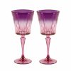 Water | Luisa Beccaria Shade Pink To Purple Set Of Two Domina Water Glass