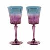 Water | Luisa Beccaria Shade Purple To Blue Set Of Two Domina Water Glass