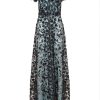 Dresses | Luisa Beccaria Sequin Embroidered Tulle V-Neck Gown