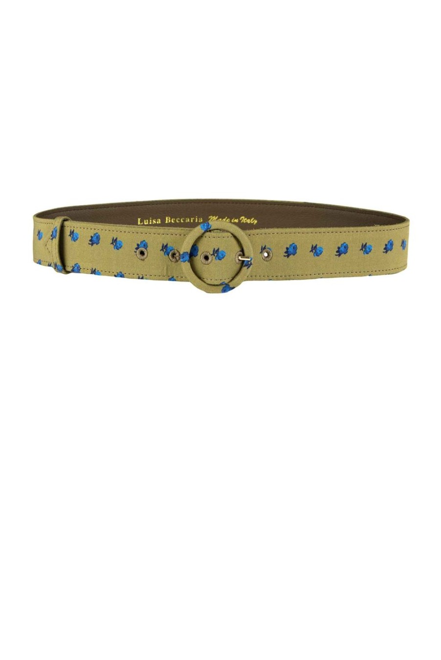 Belt | Luisa Beccaria Vintage Buds Printed Cotton Belt