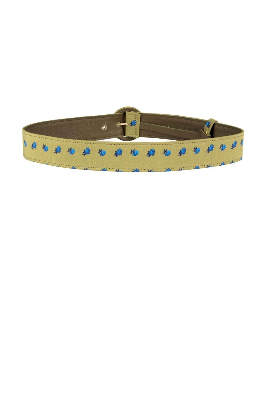 Belt | Luisa Beccaria Vintage Buds Printed Cotton Belt