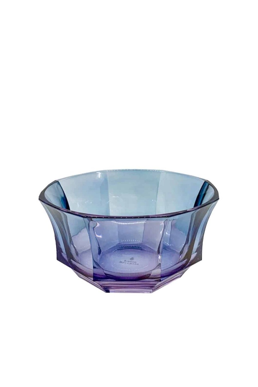 Bowls | Luisa Beccaria Shade Purple To Blue Faceted Crystal Dessert Bowl