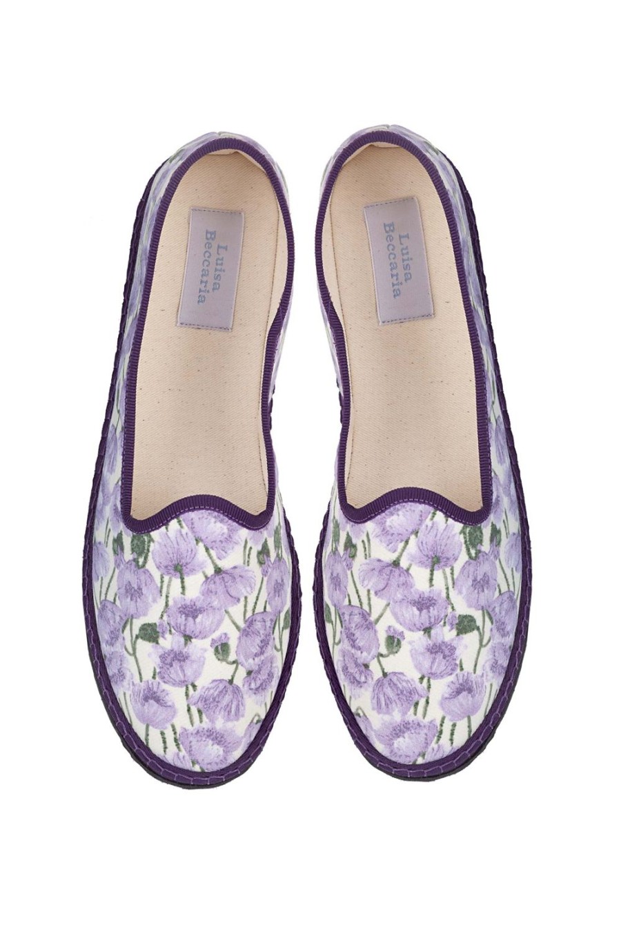 Shoes | Luisa Beccaria Lilac Poppies Vibi Loafers