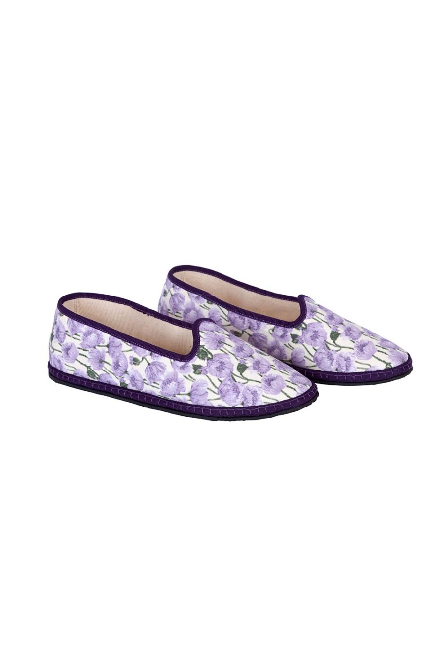 Shoes | Luisa Beccaria Lilac Poppies Vibi Loafers