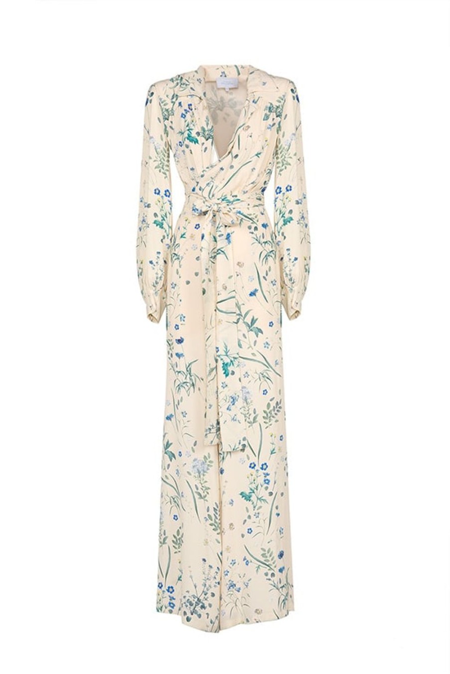 Dresses | Luisa Beccaria Belted Herbarium Floral-Print Crepe Jumpsuit