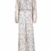 Dresses | Luisa Beccaria Georgette Rose Buds Printed Jumpsuit