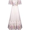 Dresses | Luisa Beccaria White Cotton Dress Embroidered