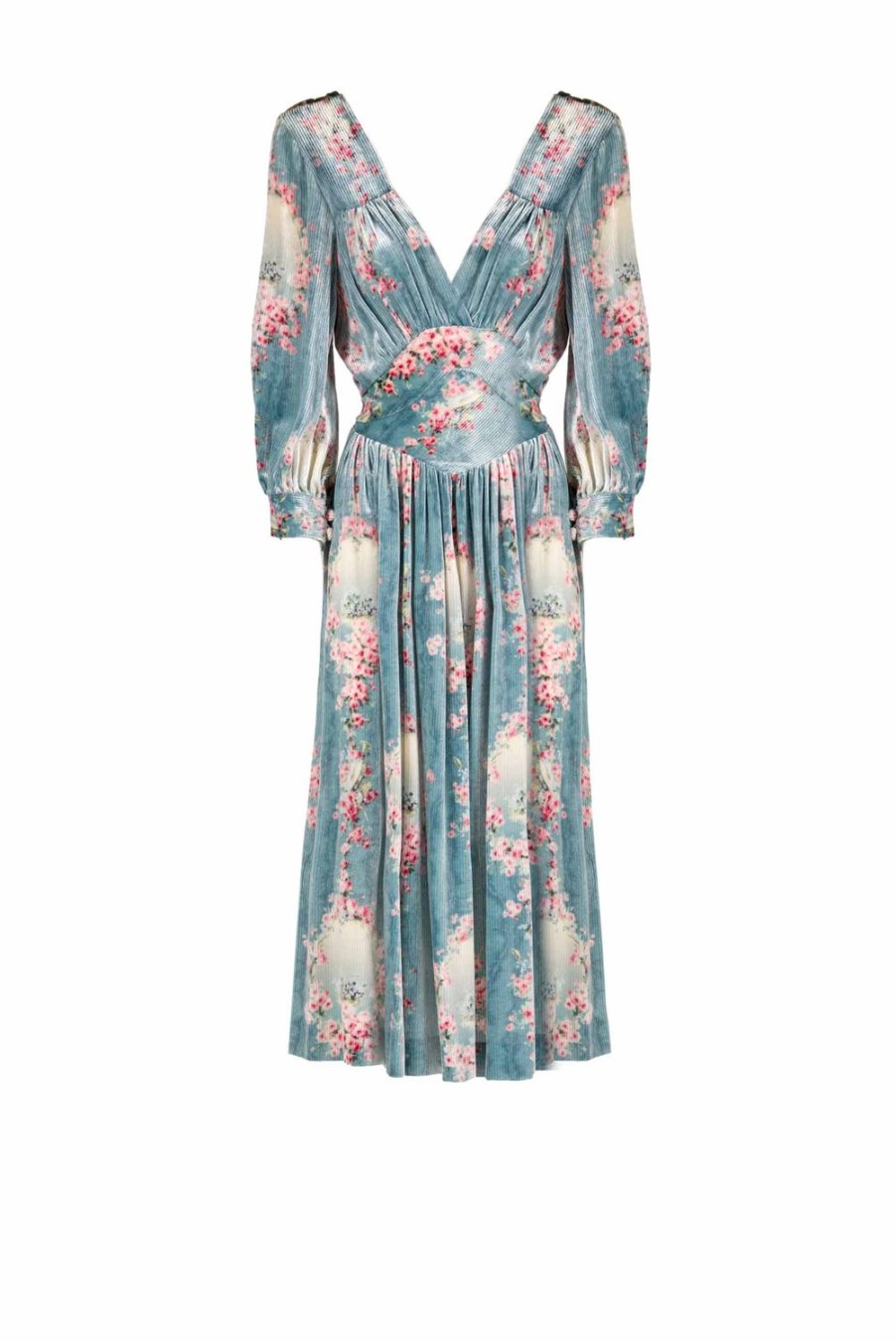 Dresses | Luisa Beccaria Devore Three-Quarter Sleeve Dress