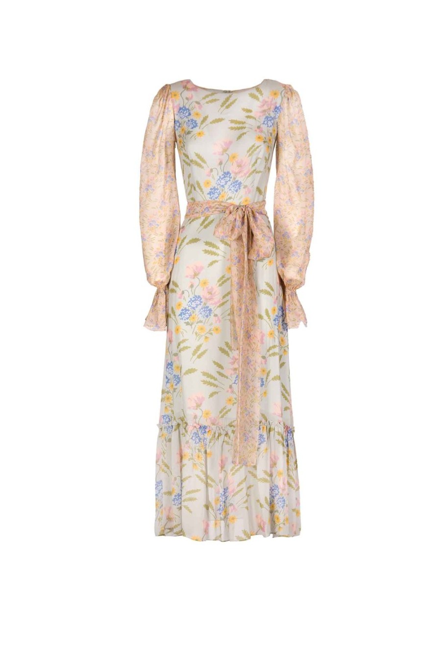 Dresses | Luisa Beccaria Blooming Mirage Printed Georgette Dress