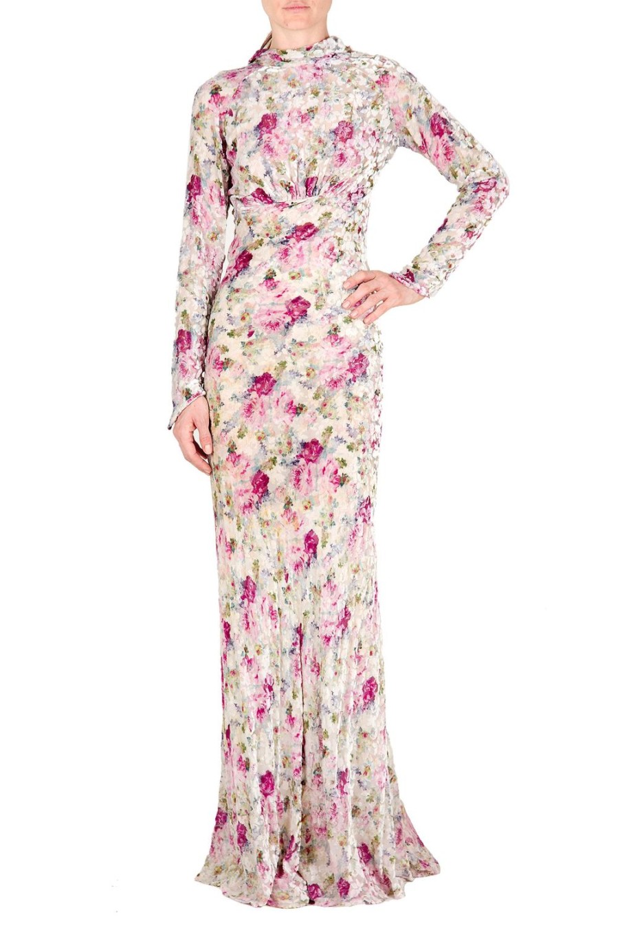 Dresses | Luisa Beccaria Floral Devore Dress