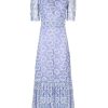 Dresses | Luisa Beccaria Ruffled Midi Dress With Flower Embroidery