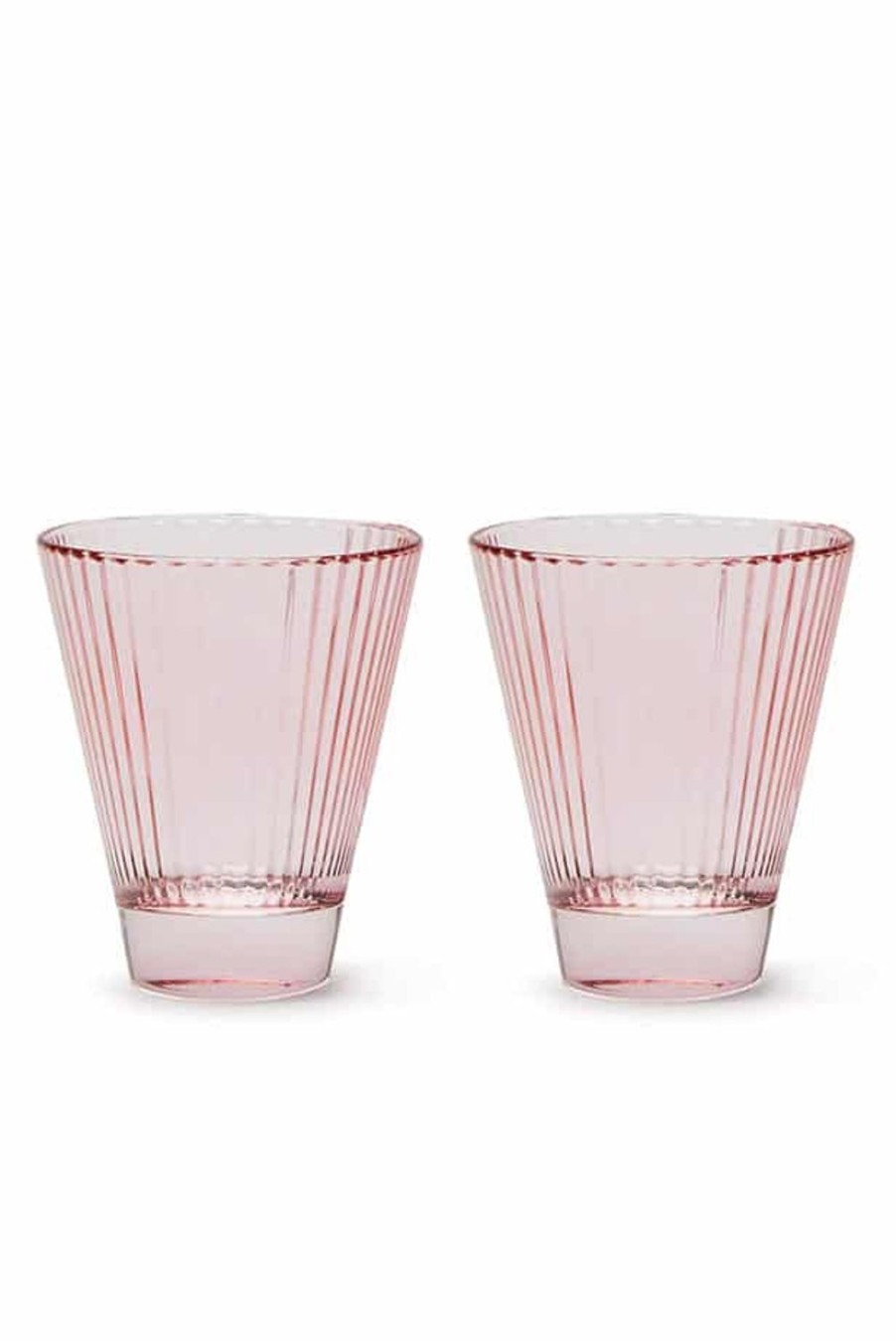 Tumblers | Luisa Beccaria Pink Set Of Two Isis Wine Glass