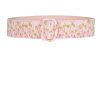 Belt | Luisa Beccaria Flowery Striped Pink Belt