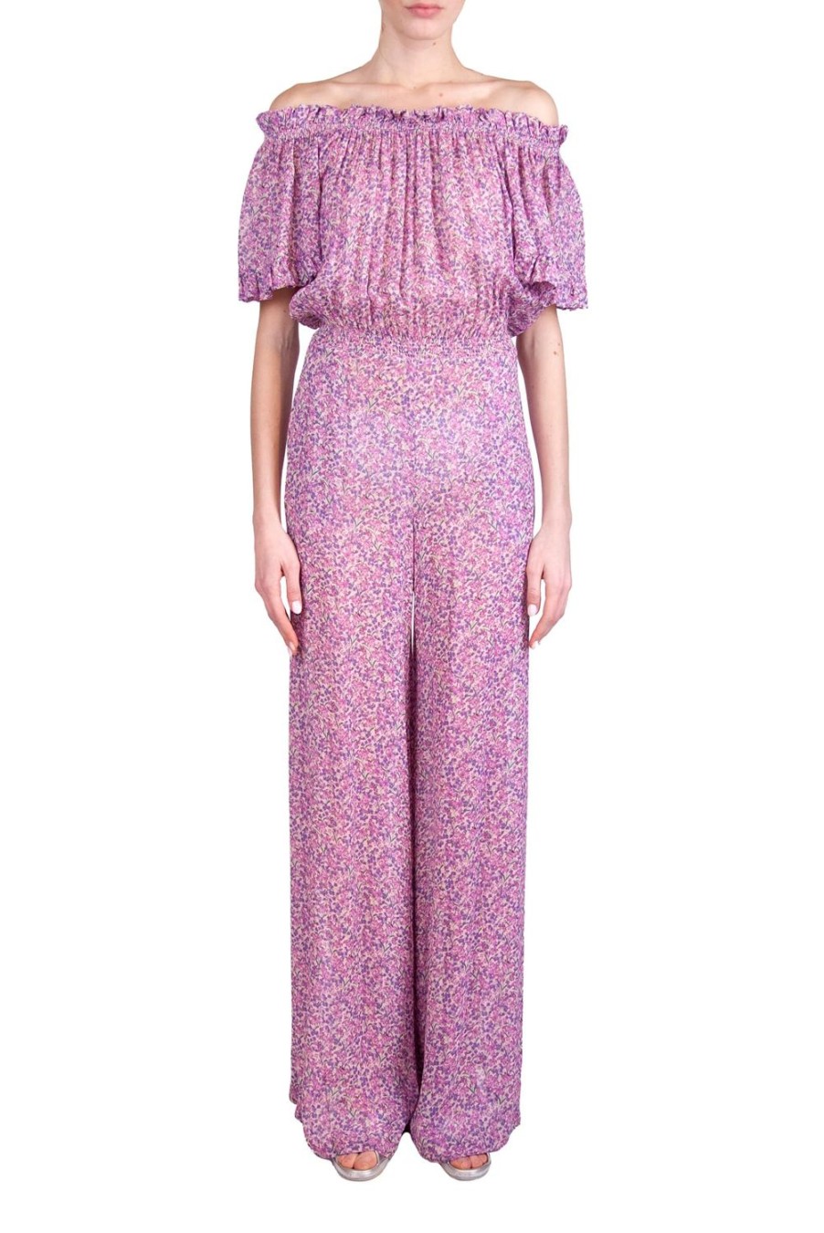 Dresses | Luisa Beccaria Floral-Printed Georgette Jumpsuit