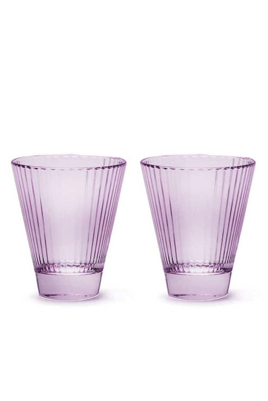 Tumblers | Luisa Beccaria Purple Set Of Two Isis Wine Glass