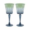 Water | Luisa Beccaria Shade Blue To Green Set Of Two Domina Water Glass