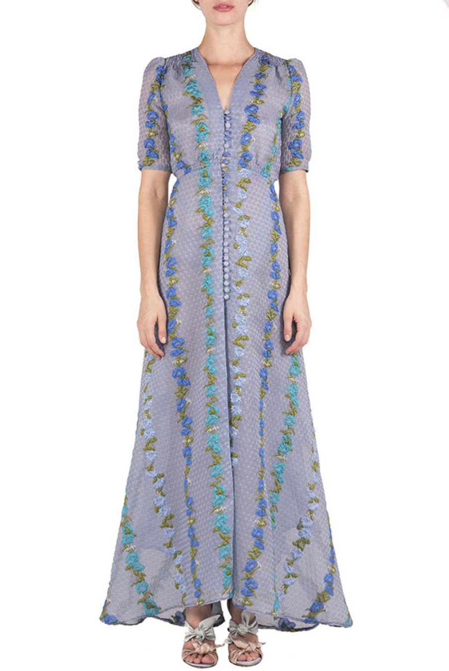 Dresses | Luisa Beccaria Floral Fil-Coupe Bottoncino