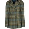 Jackets & Coats | Luisa Beccaria Plaid Virgin Wool Peacoat