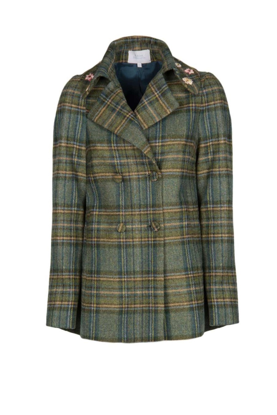 Jackets & Coats | Luisa Beccaria Plaid Virgin Wool Peacoat