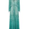 Dresses | Luisa Beccaria Long Sequin Fringed Bottoncino Dress