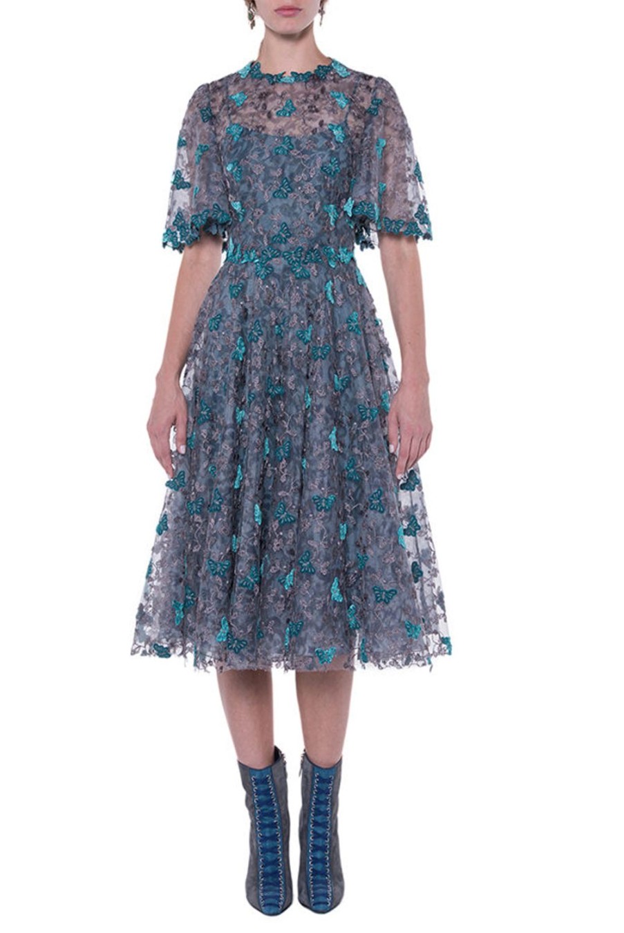 Dresses | Luisa Beccaria Butterfly Lace Midi Dress