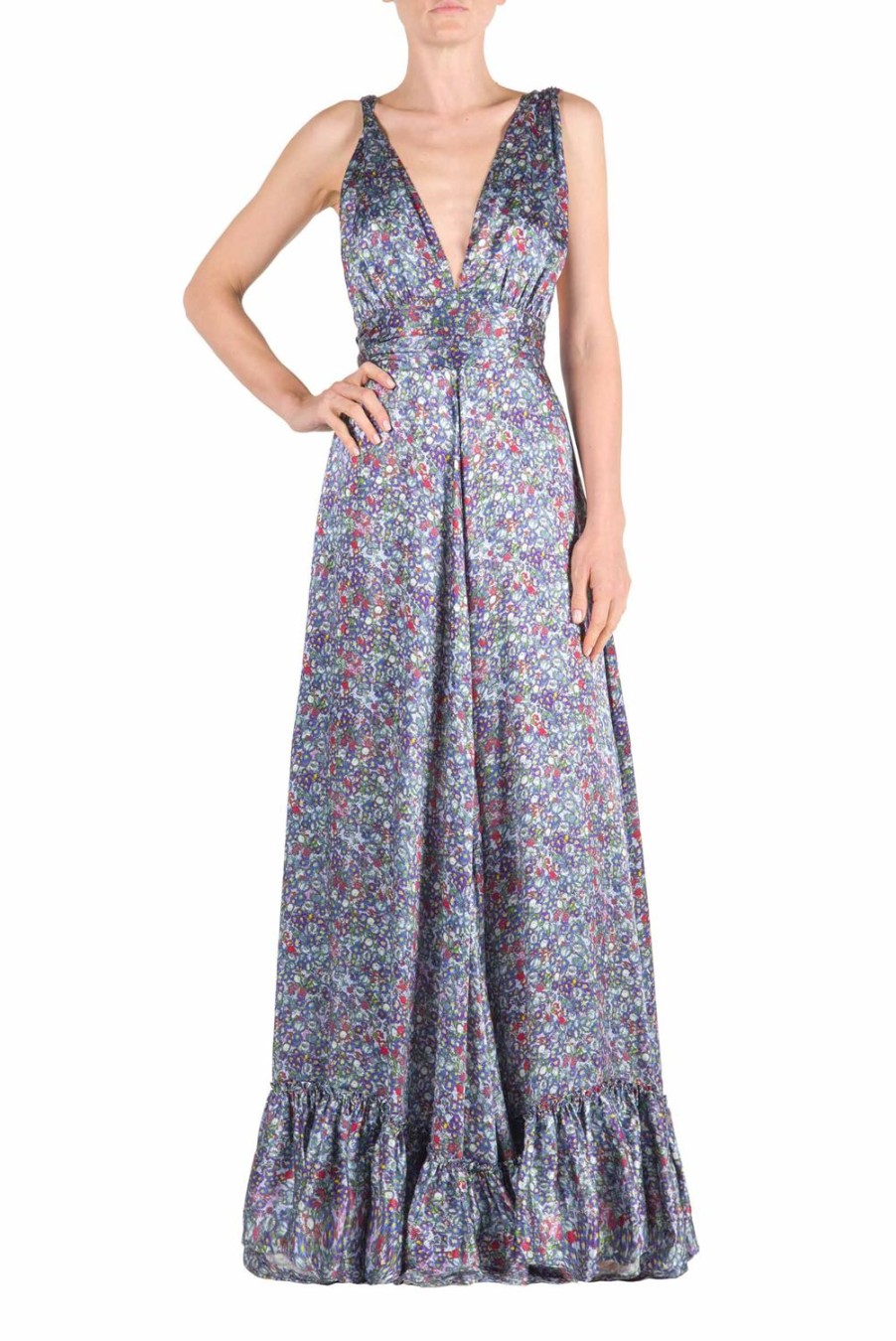 Dresses | Luisa Beccaria Floral Printed Gown