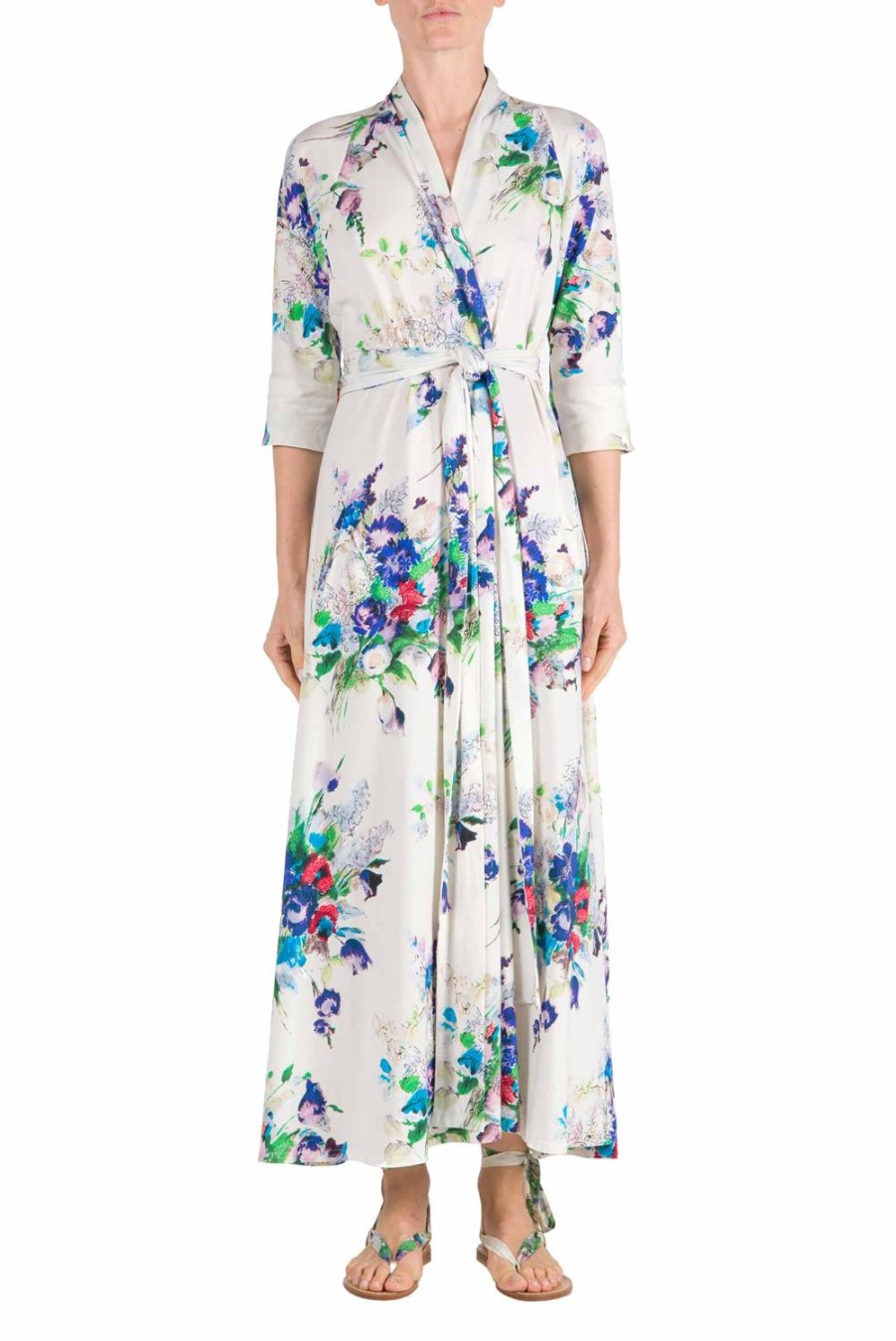 Dresses | Luisa Beccaria Floral Printed Jersey Luisa Dress