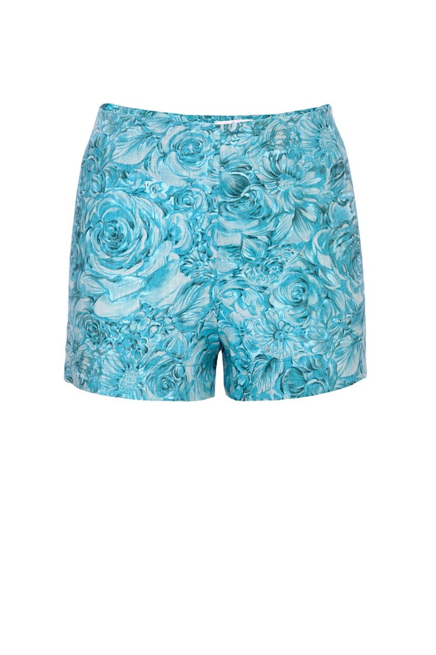 Trousers & Shorts | Luisa Beccaria Roses Printed Linen Shorts