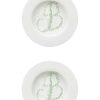 Plate | Luisa Beccaria Monogram Flowers Soup Plate