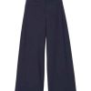 Trousers & Shorts | Luisa Beccaria High Waist Cotton Poplin Wide Leg Pants