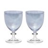 Water | Luisa Beccaria Blue Set Of Two Rosy Water Glass