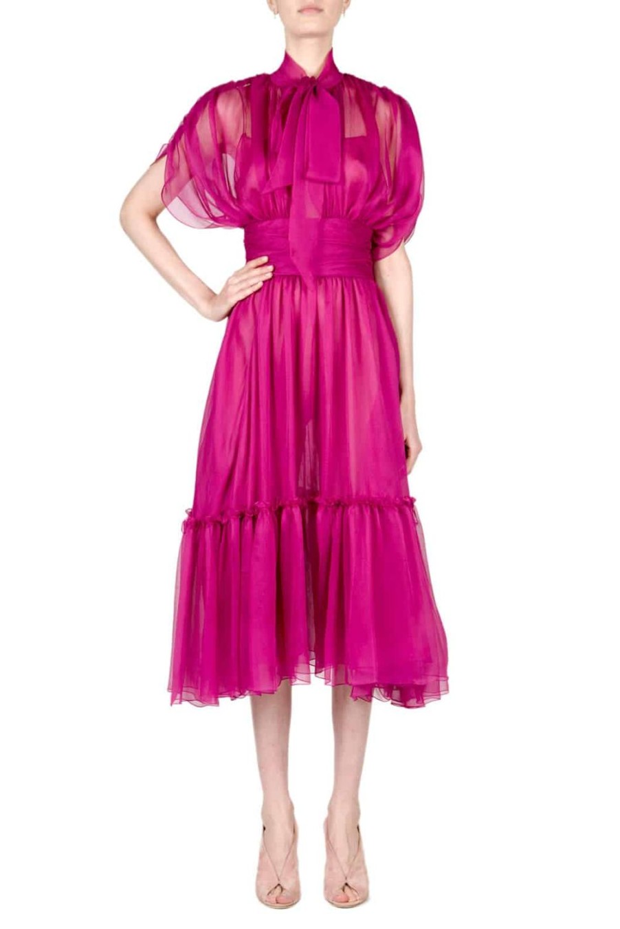 Dresses | Luisa Beccaria Chiffon Charlotte Midi Dress