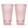 Tumblers | Luisa Beccaria Pink Set Of Two Isis Water Glass