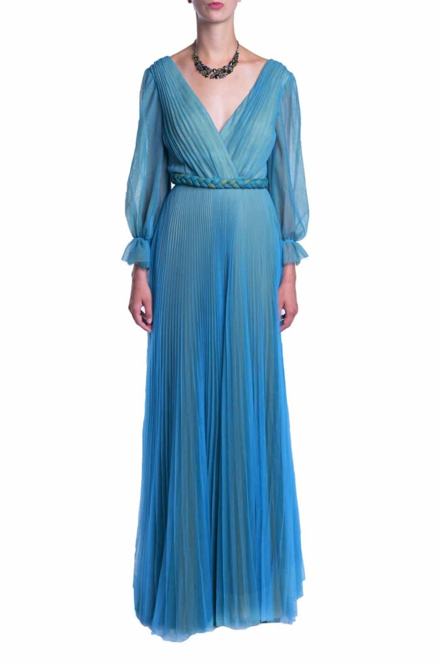 Dresses | Luisa Beccaria Pleated Tulle Maxi Dress