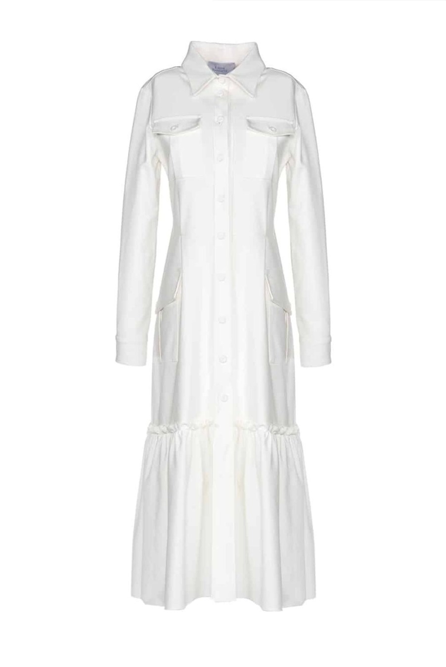 Dresses | Luisa Beccaria White Light Chemisier Dress