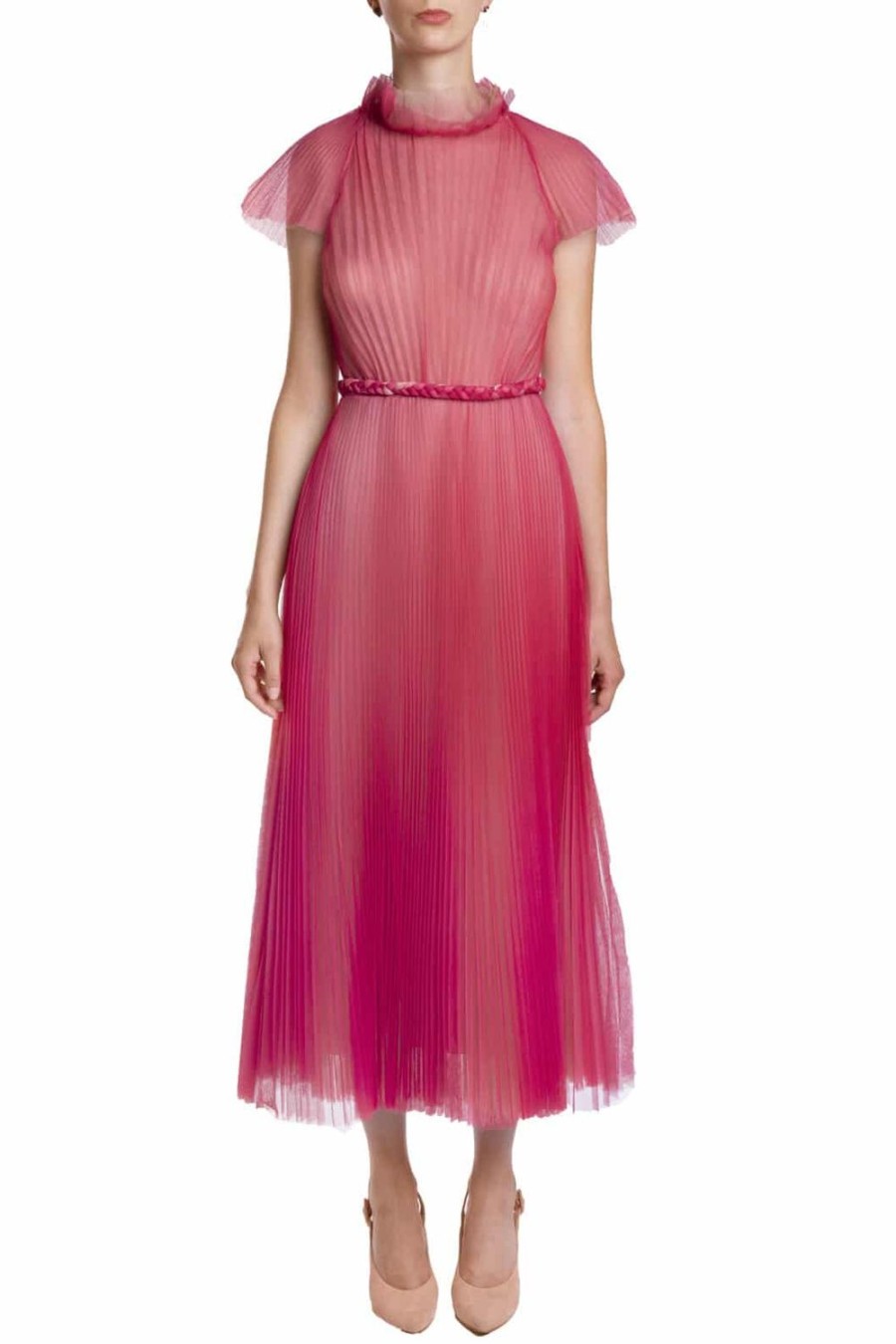 Dresses | Luisa Beccaria Pleated Tulle Midi Dress