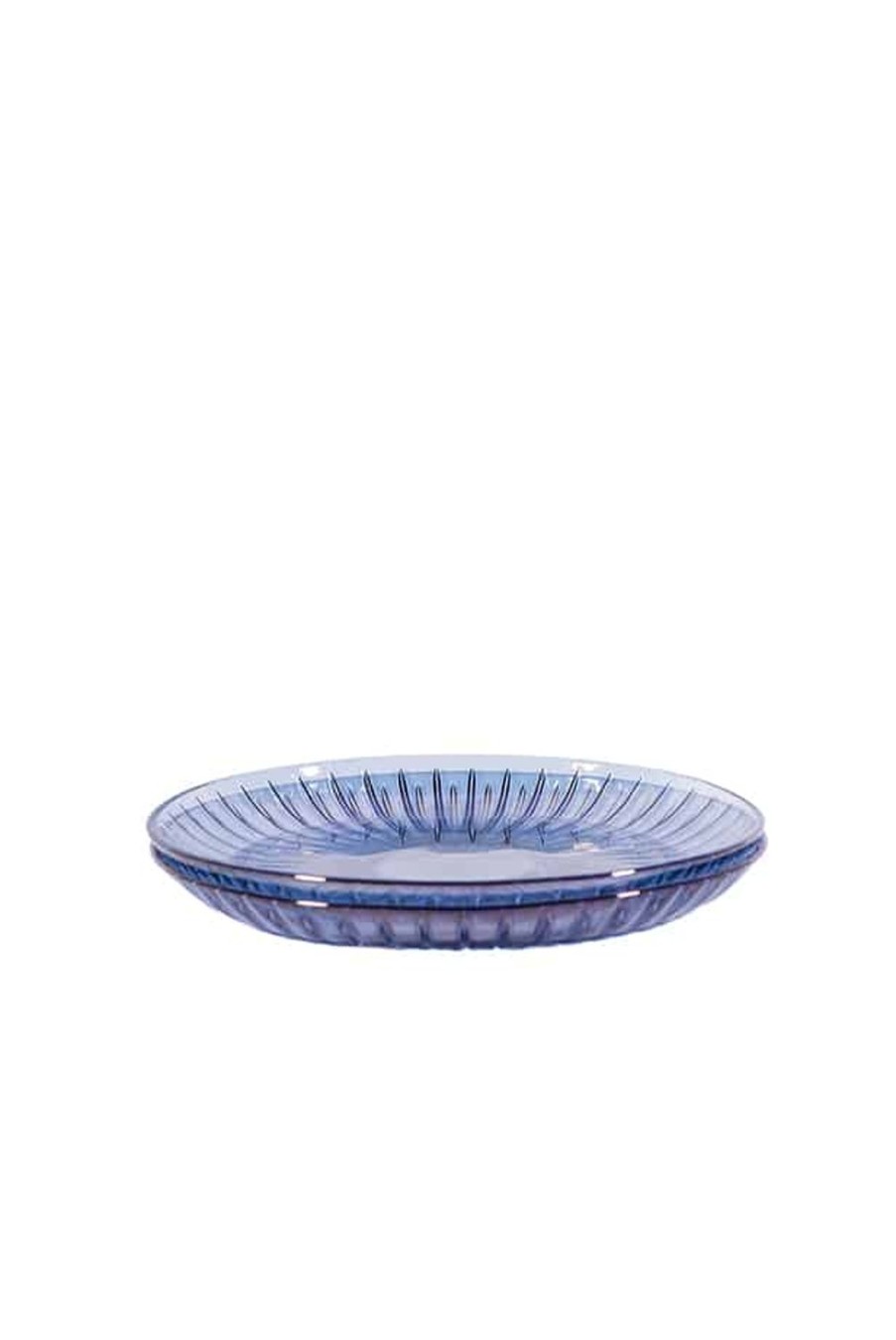 Plate | Luisa Beccaria Blue Set Of Two Glass Fruit Plate