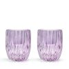 Tumblers | Luisa Beccaria Purple Set Of Two Small Tumbler Glass