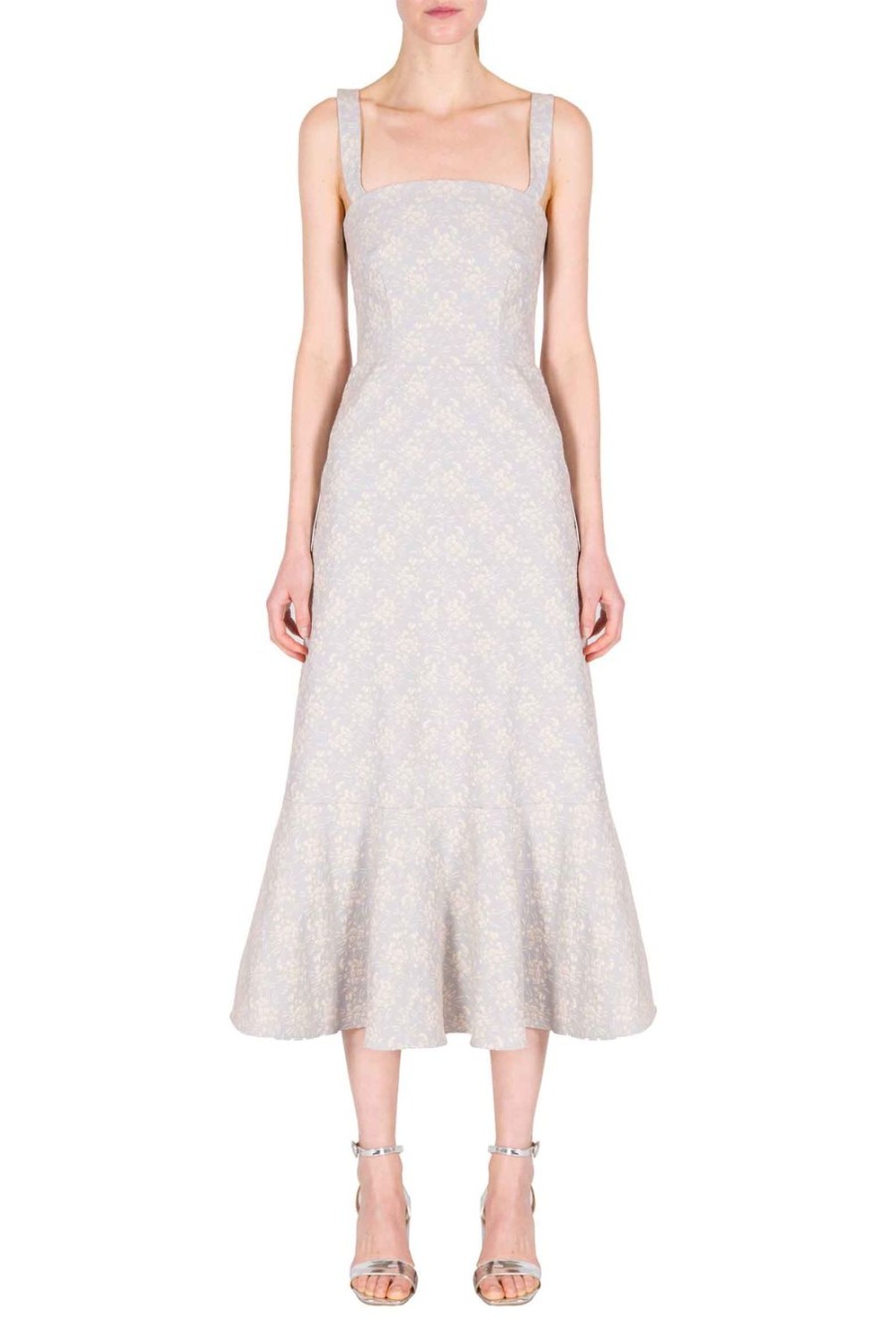 Dresses | Luisa Beccaria Floral Jacquard Flounced Dress