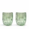 Tumblers | Luisa Beccaria Green Set Of Two Small Tumbler Glass