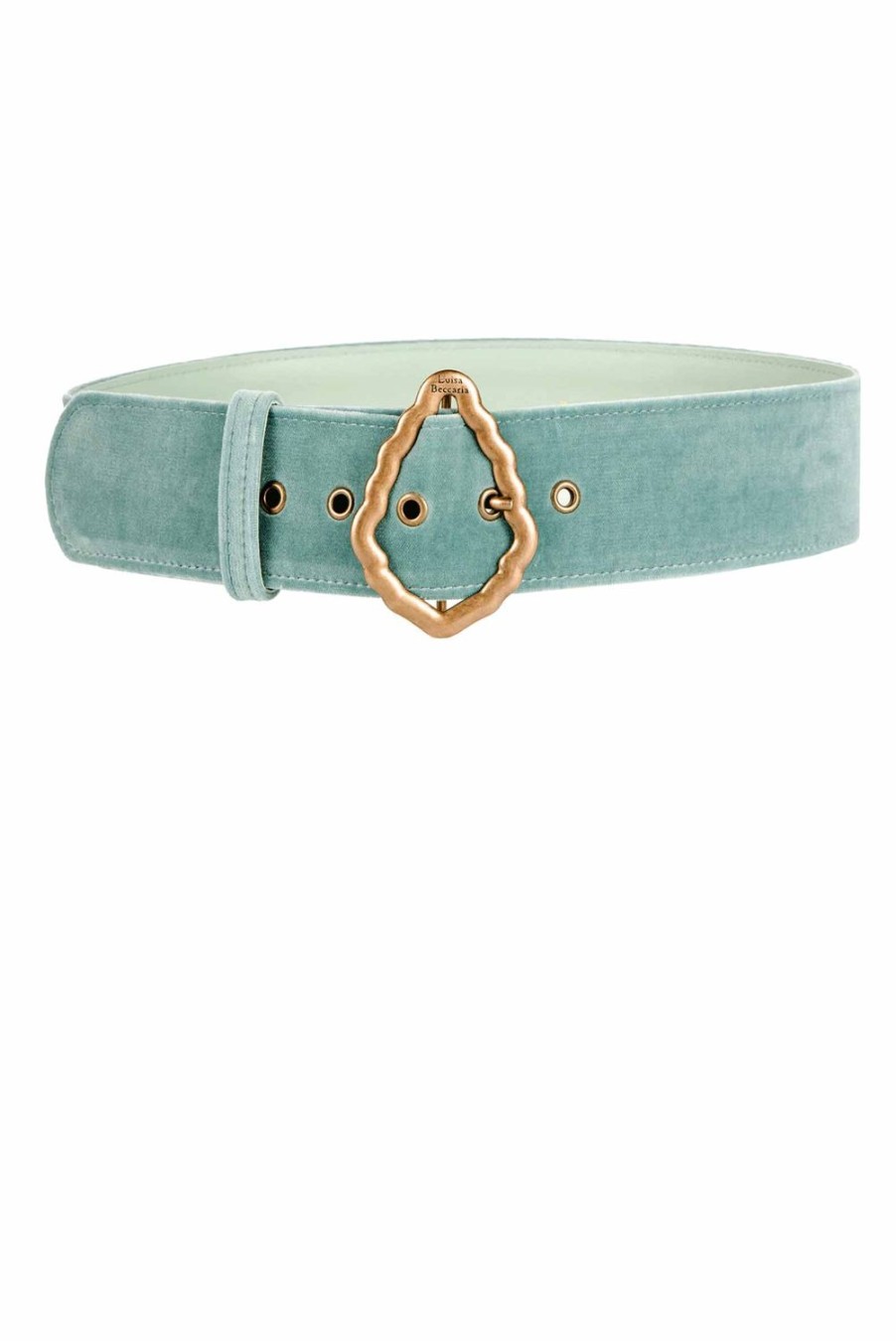 Belt | Luisa Beccaria Green Velvet Belt