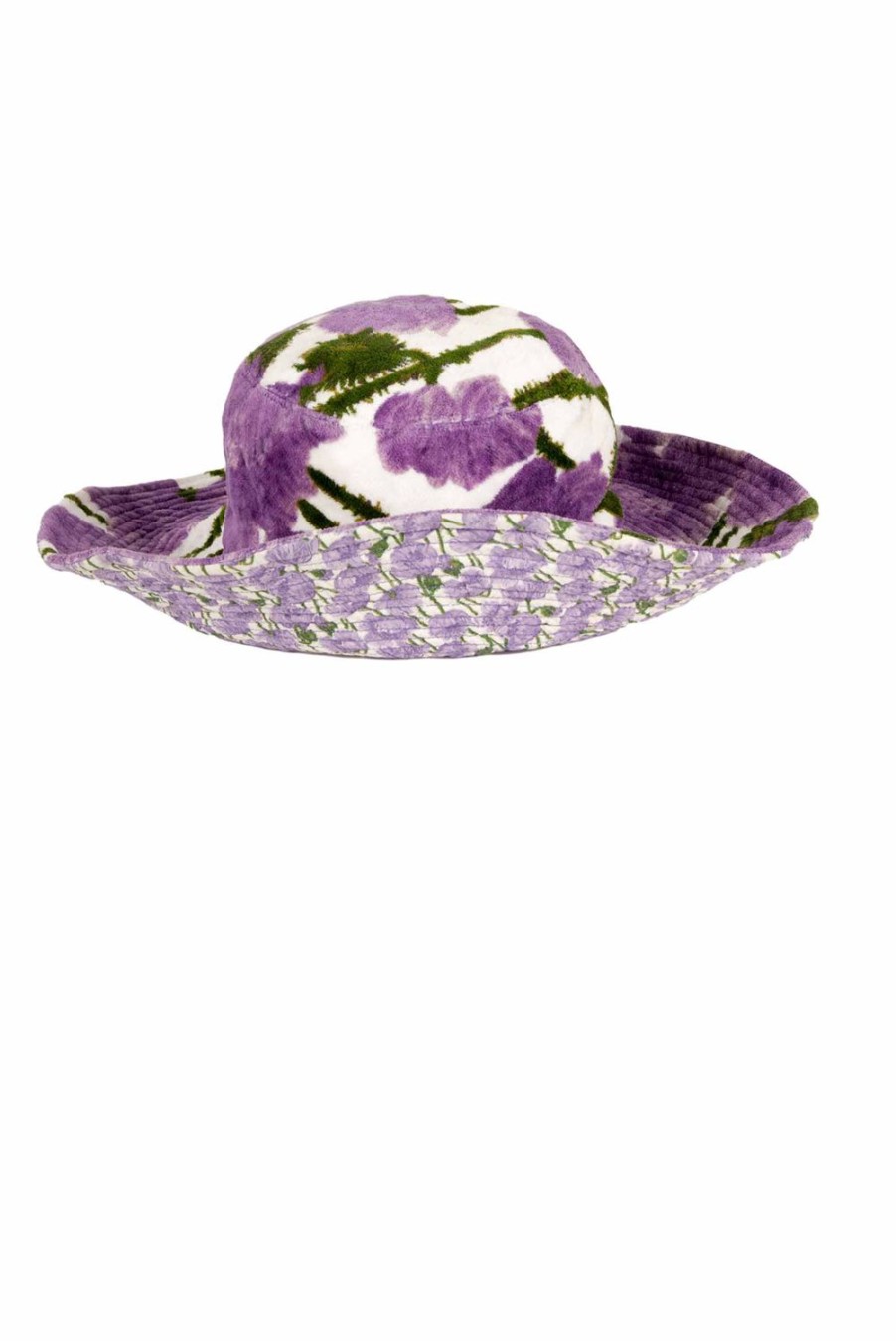 Hat | Luisa Beccaria Micro / Macro Poppies Towel Hat