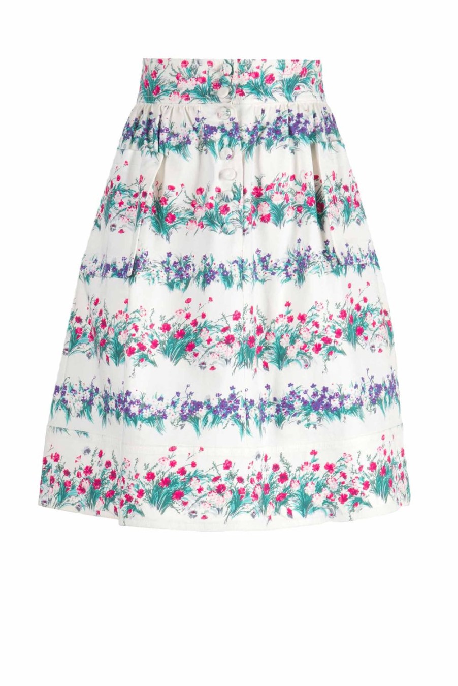 Skirts | Luisa Beccaria Floral Printed Cotton Skirt