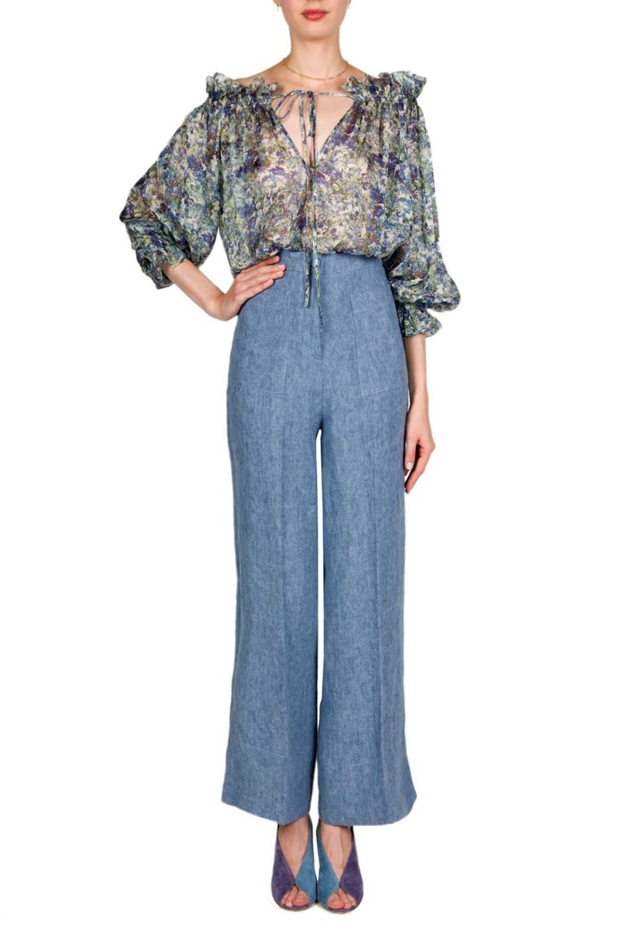 Tops & Blouses | Luisa Beccaria Chiffon Printed Blouse