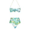 Swimwear | Luisa Beccaria Band And High Waist Slip Bikini Turquoise Monet