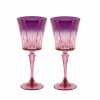 Wine | Luisa Beccaria Shade Pink To Purple Set Of Two Domina Wine Glass